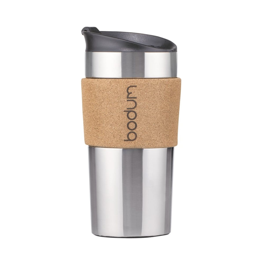 Travel Mug, 35cl, Silver/Cork-0