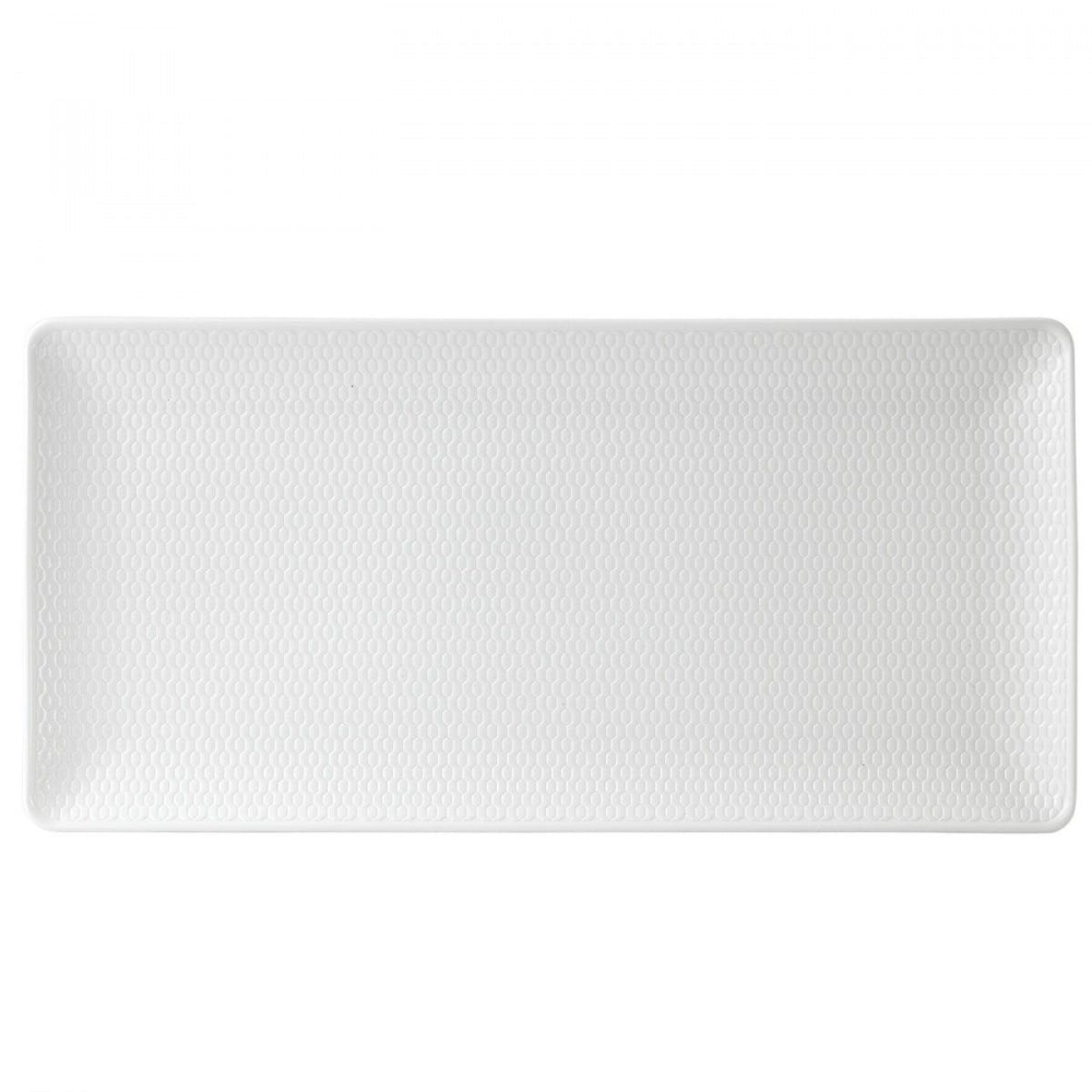 Gio Rectangular server, 32cm, White/ Bone China-0