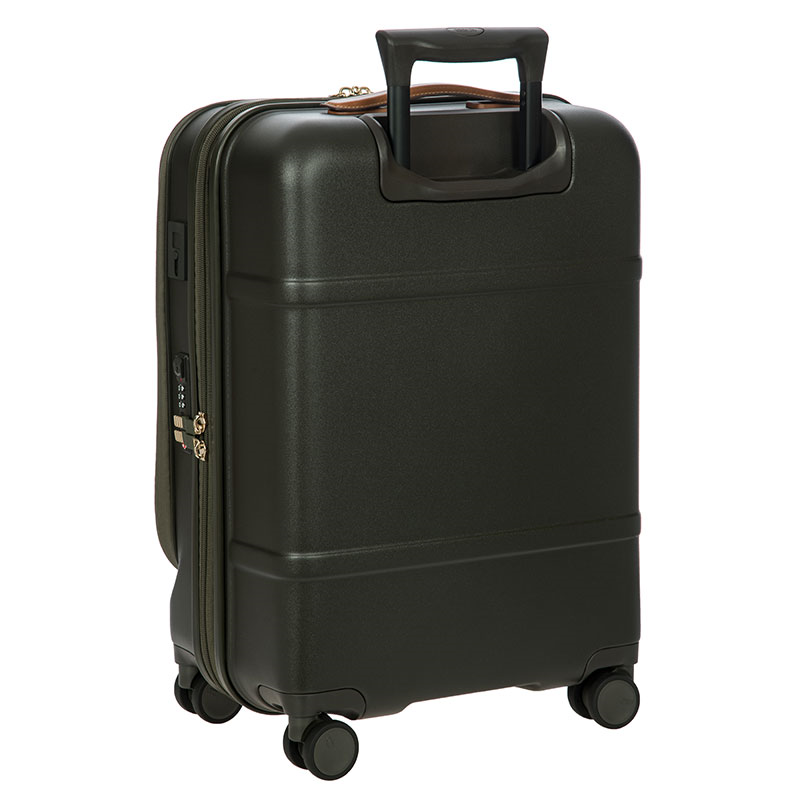 Bellagio Carry-On Suitcase with Front Pocket, H55 x L38 x W23/27cm, Olive-3