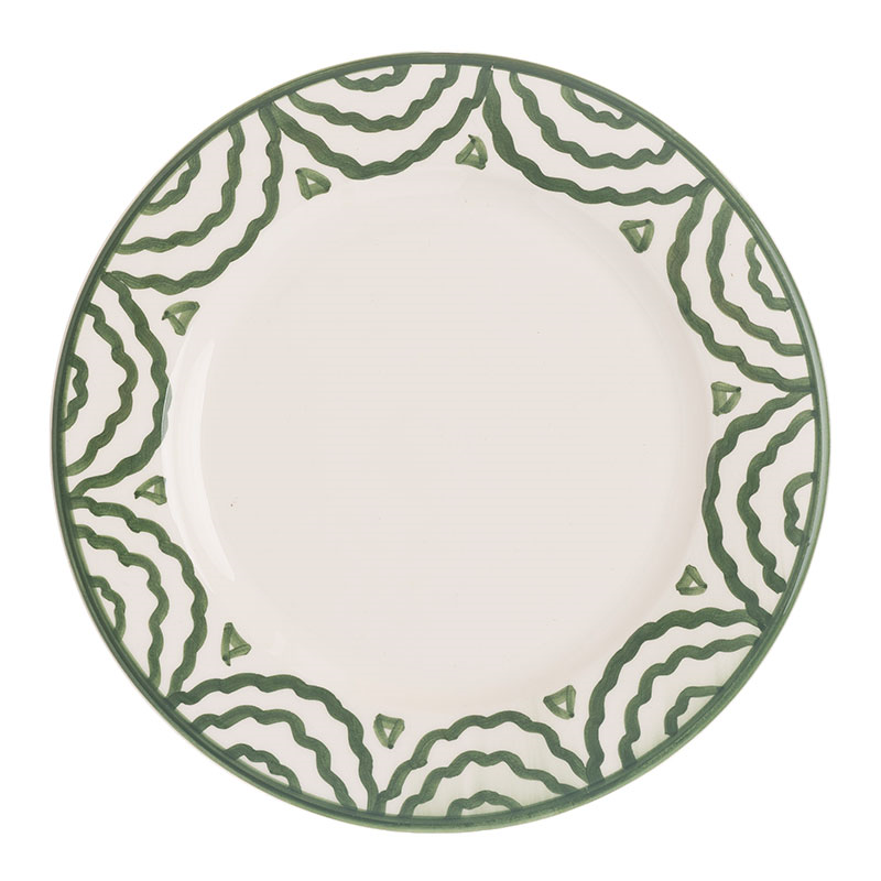 Tabla Set of 2 Side Plates, D20cm, Green-1