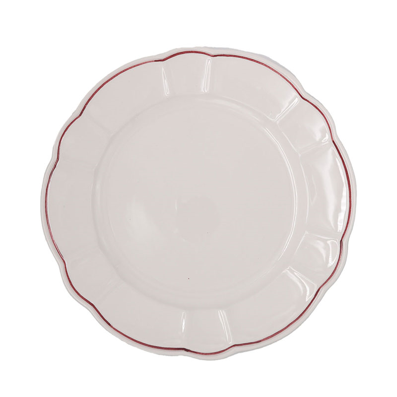 Romilly Set of 4 Dinner Plates, D28cm, Red-1