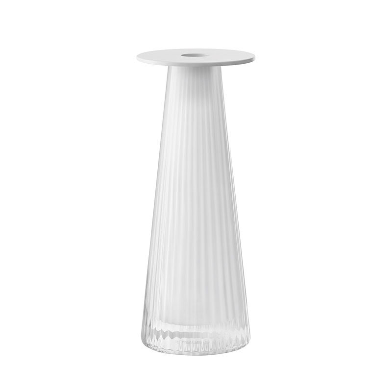 Beacon Candle Holder, H22cm, Chalk White-0