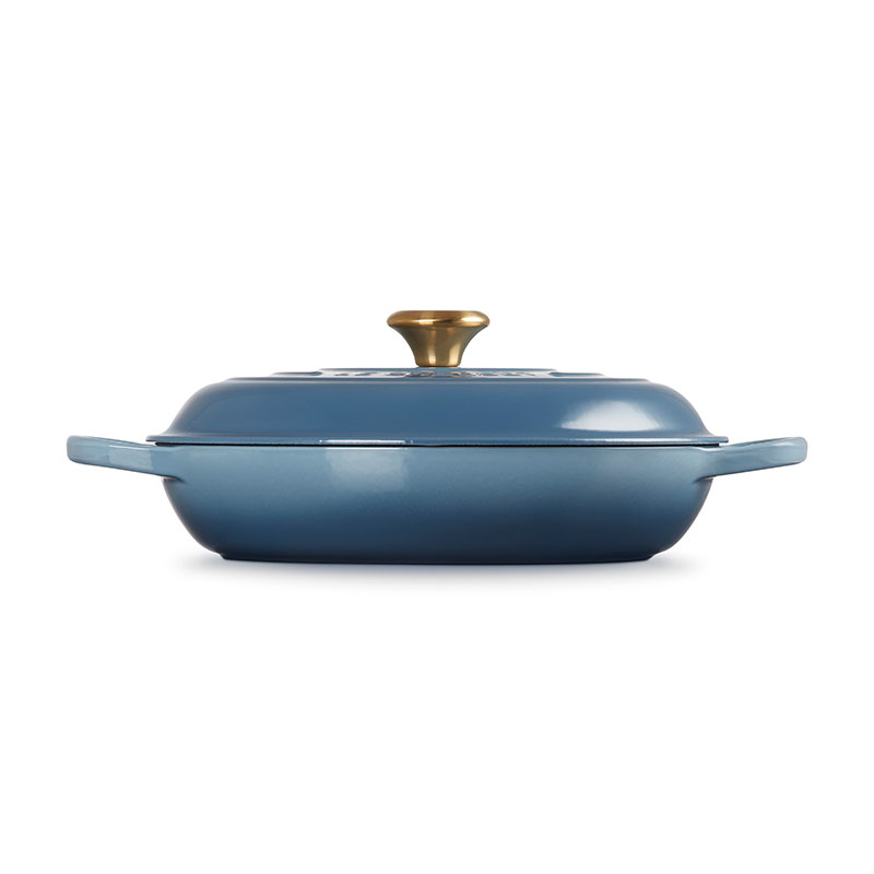 Signature Cast Iron Shallow Casserole, 30cm, Chambray-2