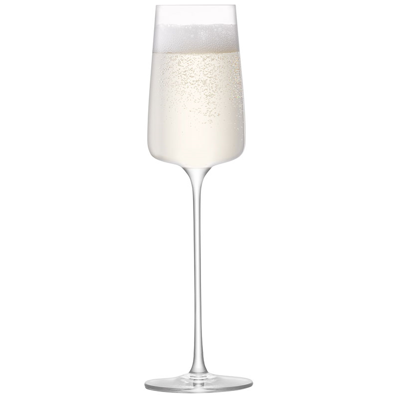 Metropolitan Set of 4 Champagne Flutes, 230ml, Clear-3