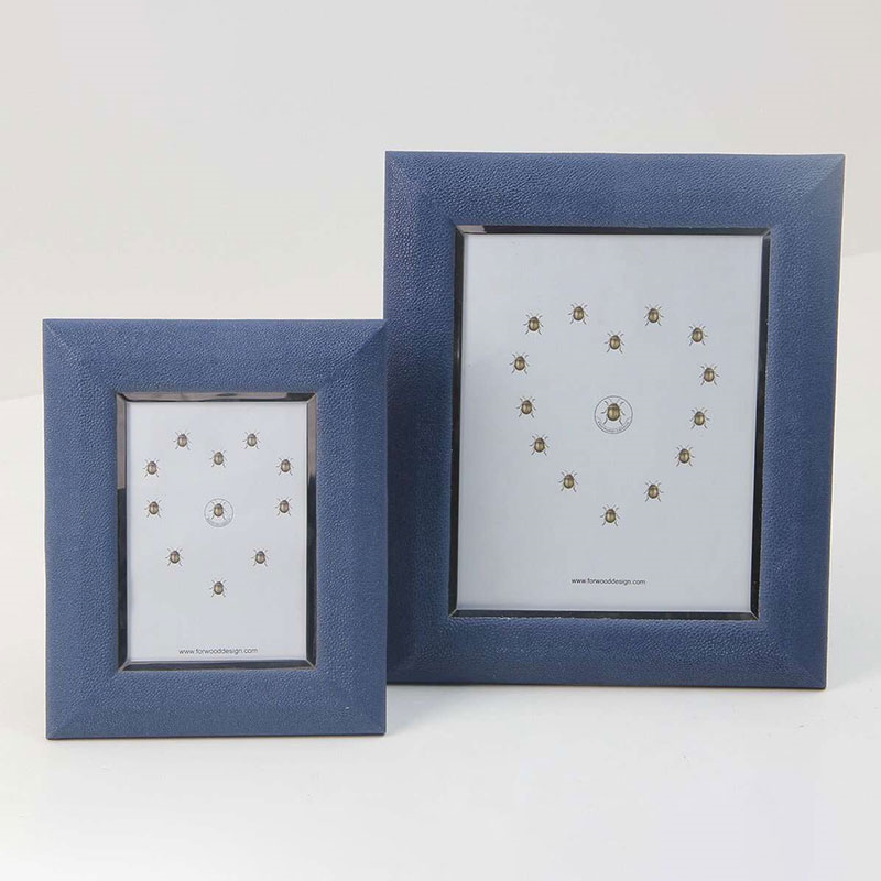 Photo Frames, Bella, Shagreen, Nile Blue, Small, 7 x 5"-1