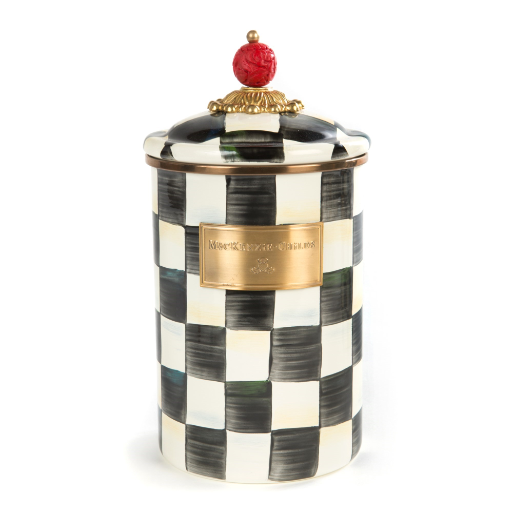 Courtly Check Large canister, 1.8L, Enamel-0