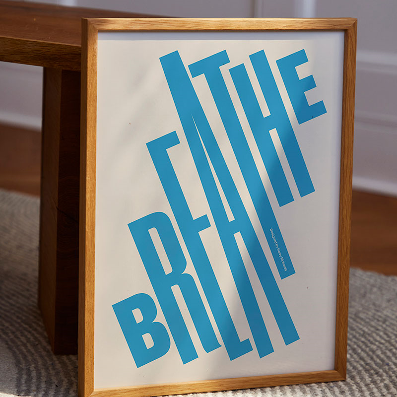 Breathe Framed Print, 50 x 70cm, Blue-1