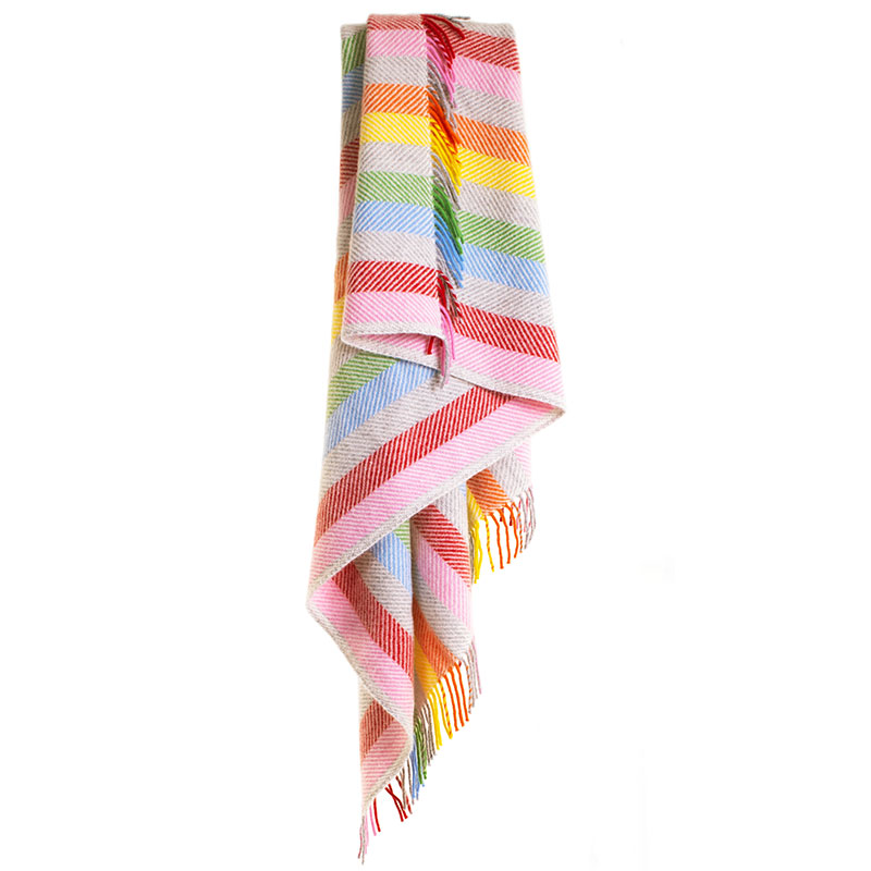 Stripe Throw, 150 x 183cm, Rainbow Grey-2