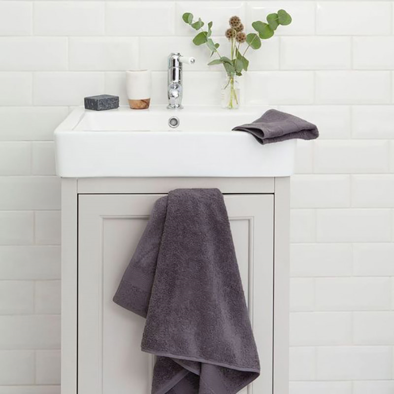 Organic 600gsm The Bath Towel, 70 x 140cm, Slate-0