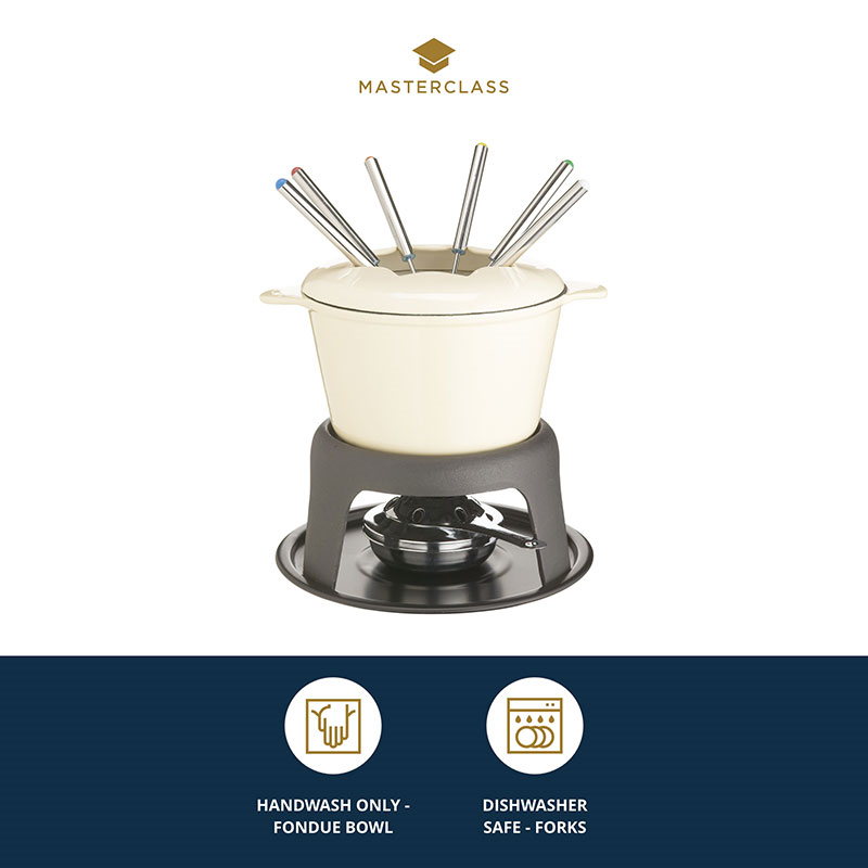 Fondue set, cream-2