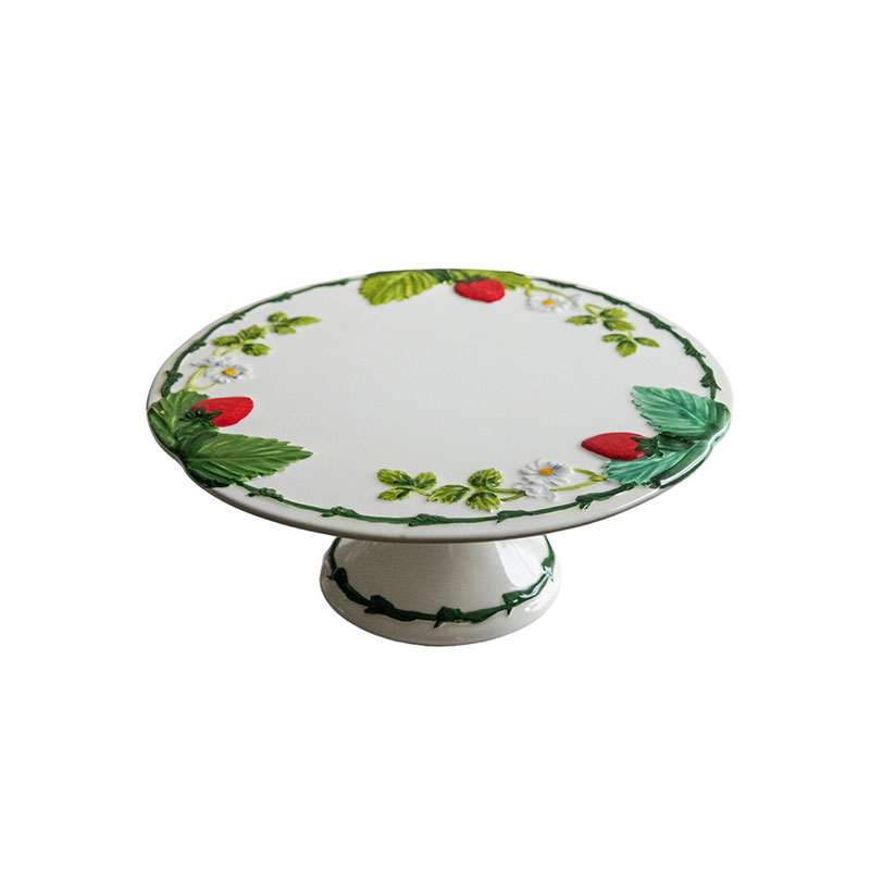 Fragola Cake Stand, D31cm, White-1