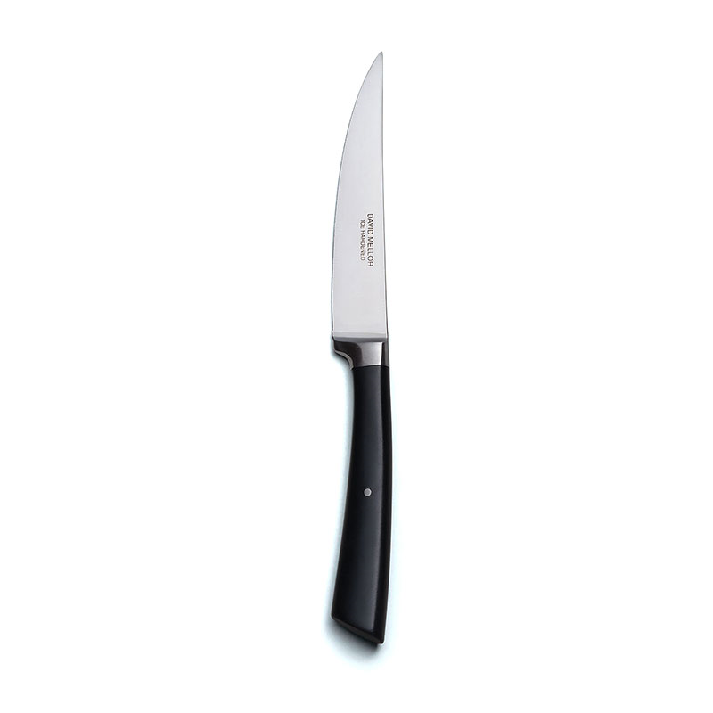 Black Handled Steak Knife, L21.5 x W2cm, Black-0