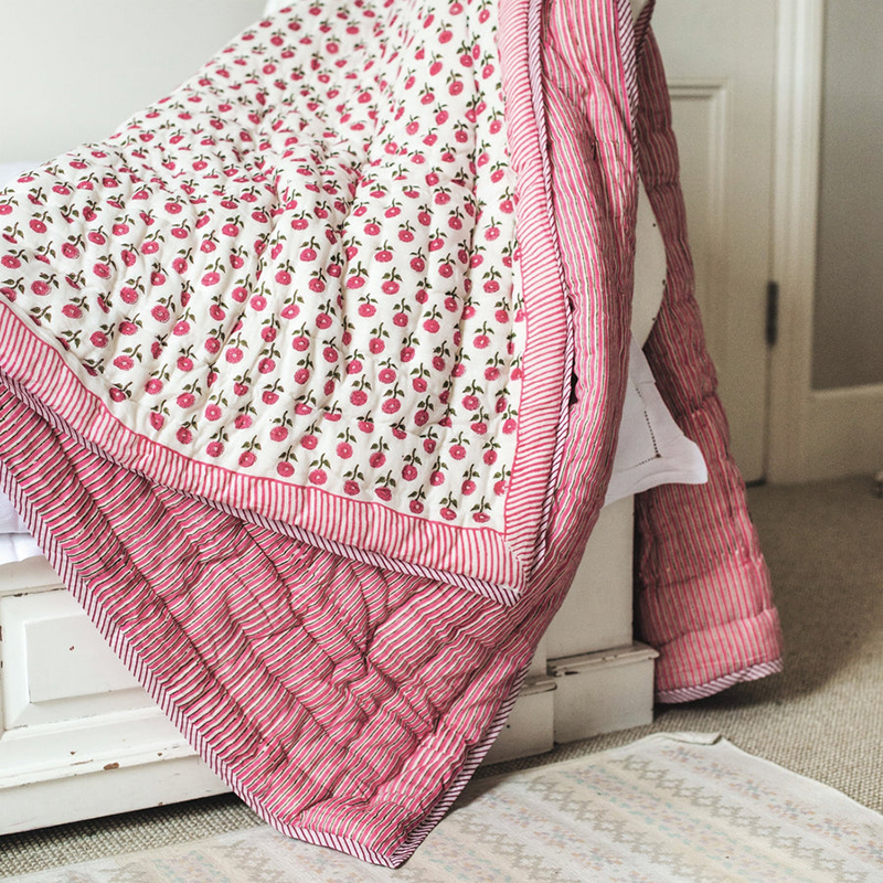 Daisy Quilt, Double, Pink-3