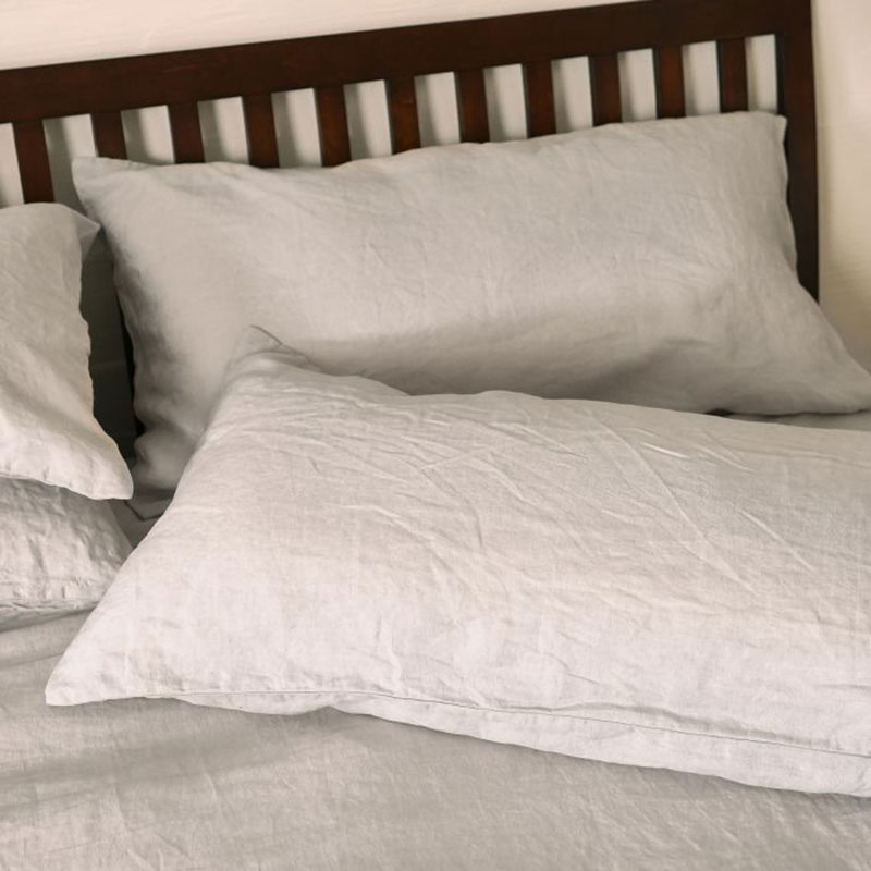 Linen Pair of Standard Pillowcases, Dove Grey-0