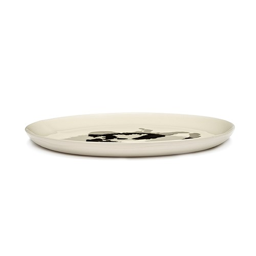 Ottolenghi Set of 2 large plates, D27, White And Black-1