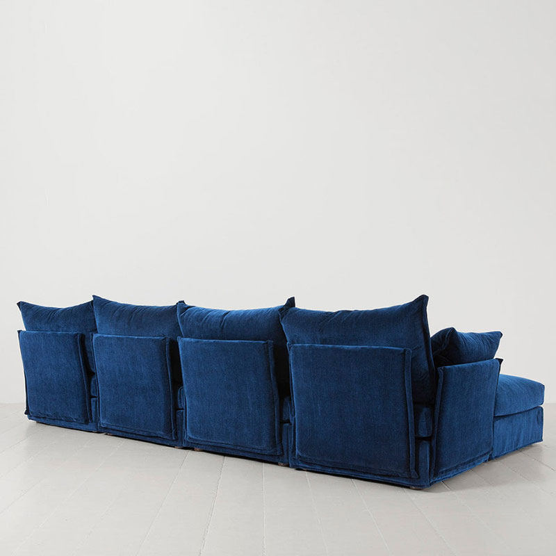 Model 06 4 Seater Sofa With Chaise, Navy-2