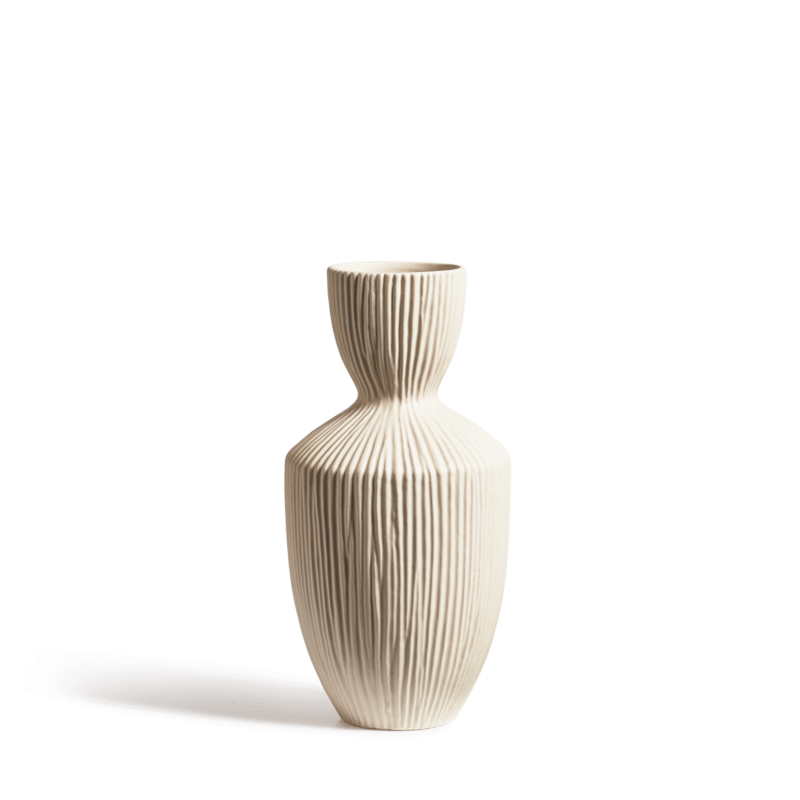 Crispa Vase, H15cm, Off White-0