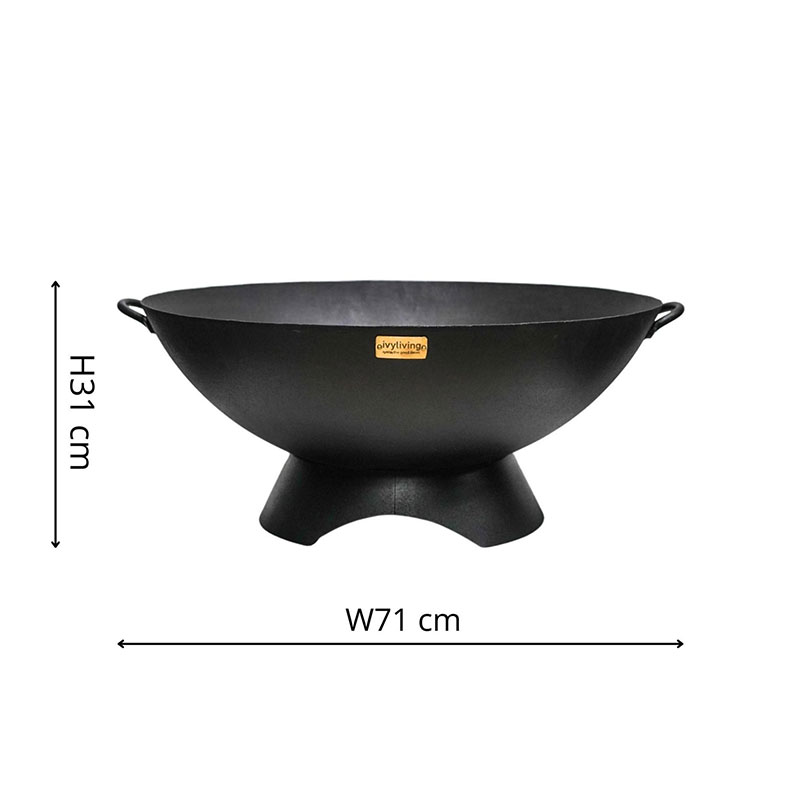 Artisan Outdoor firebowl, W72cm, Black-4