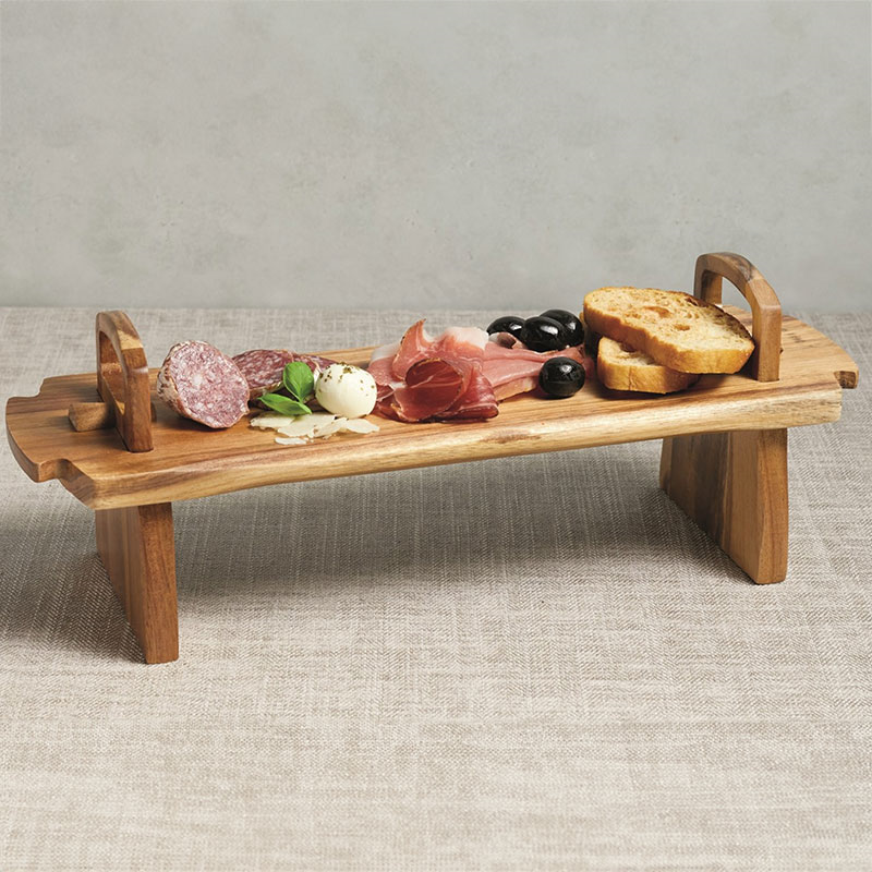 Antipasti platform platter, 37 x 12 x 13cm, acacia wood-0