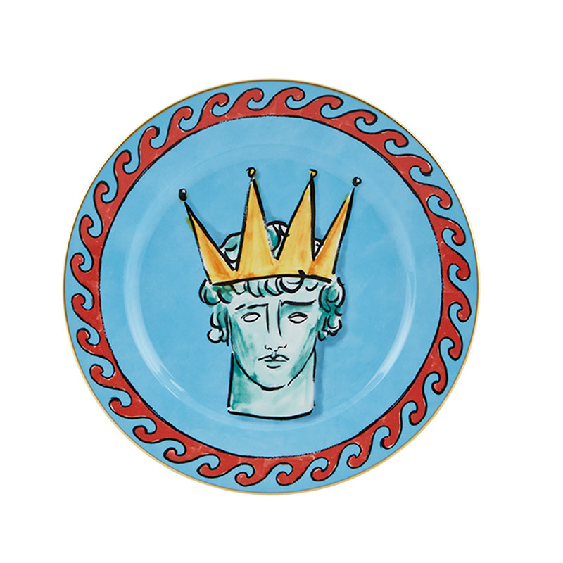 Il Viaggio Di Nettuno Plate, D28cm, Sea Blue-0