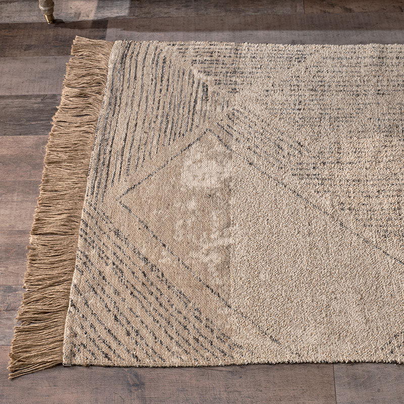 Anaisha Cotton & Jute Rug, 120 x 180cm, Natural & Grey-2