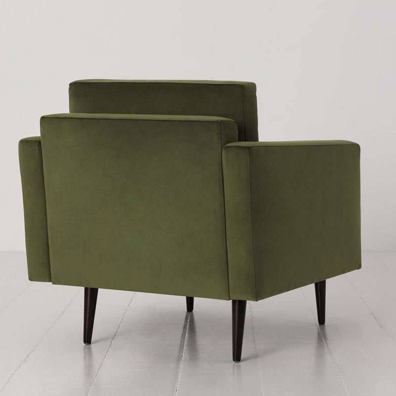 Model 01 Velvet Armchair, Vine-3