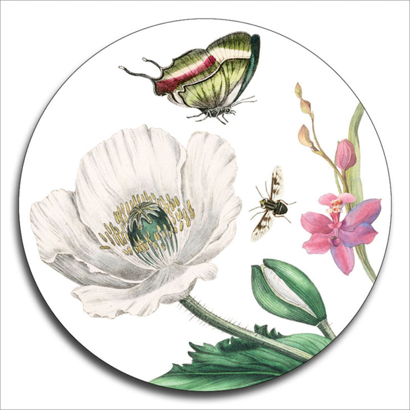 Country Garden Set of 4 Coasters, D10cm, Multi-4