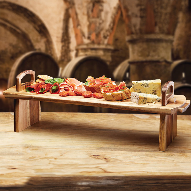 Antipasti platform platter, 52 x 15 x 17cm, Acacia Wood-0