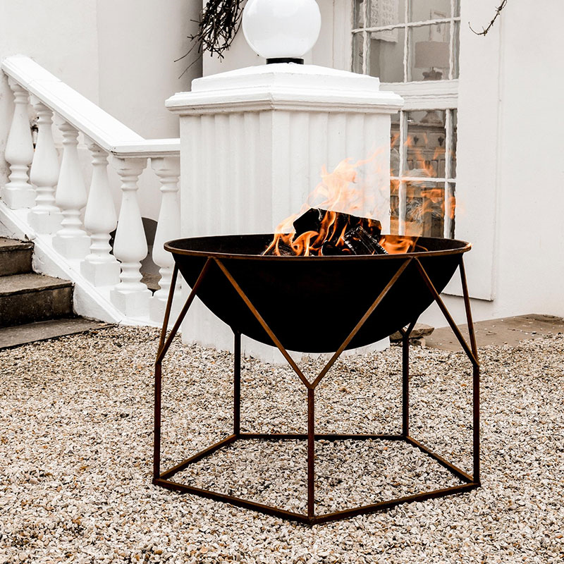 Buckingham Outdoor firebowl, W70cm, Rust-2