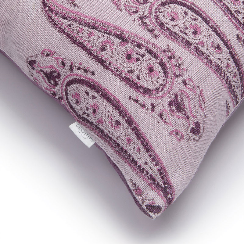 Isha Linen Cushion, 50cm x 50cm, Purple-3