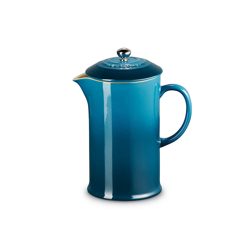 Stoneware Cafetiere, 1L, Deep Teal-1