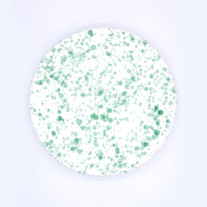 Splatter Side Plate, D21cm, Pistachio-3