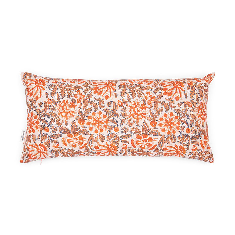 Zaha Reversible Bolster Cushion, 42cm x 26cm, Orange / Purple-2