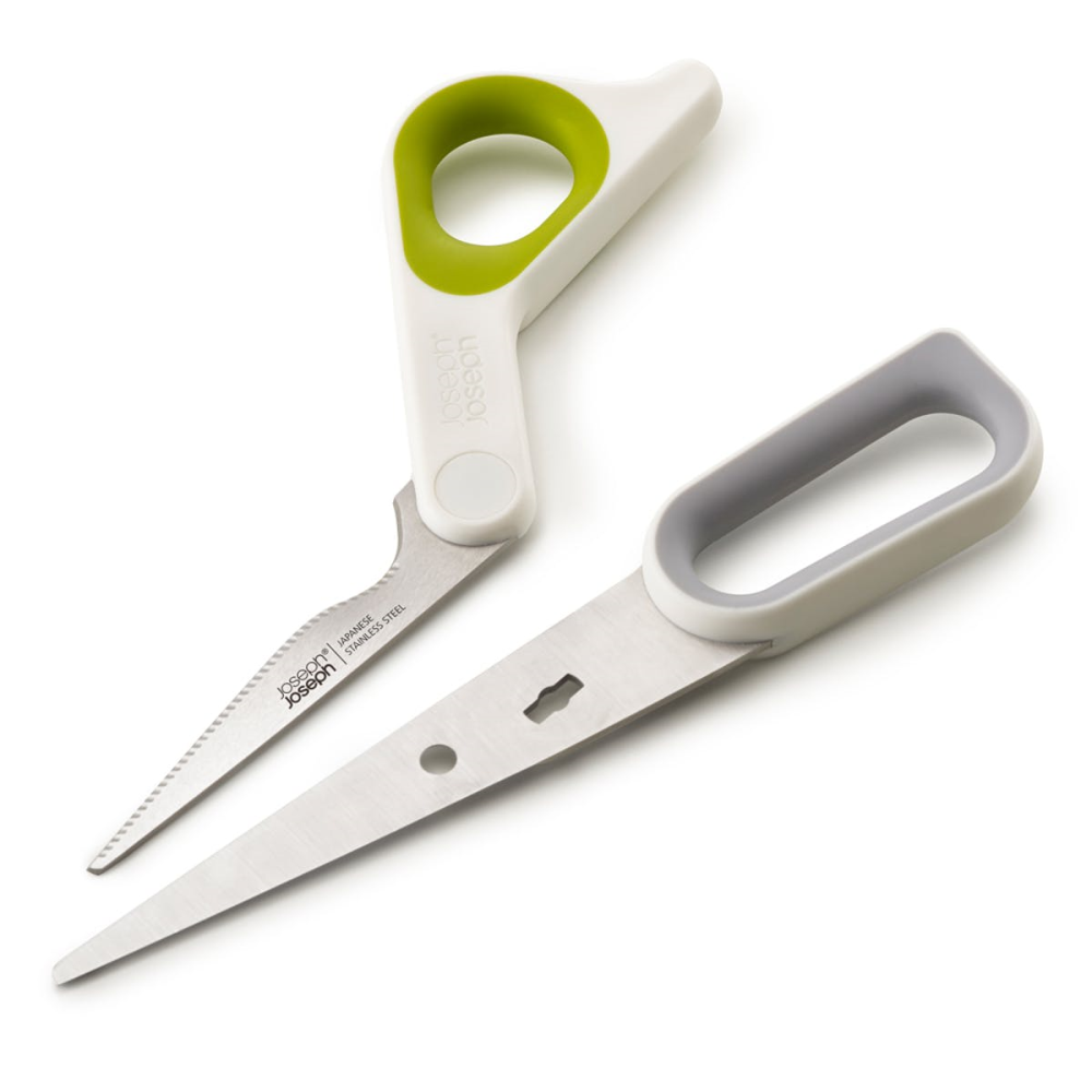 PowerGrip Kitchen scissors, White/Green-3