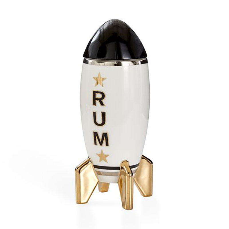 Rocket Rum Decanter, Black & White-2