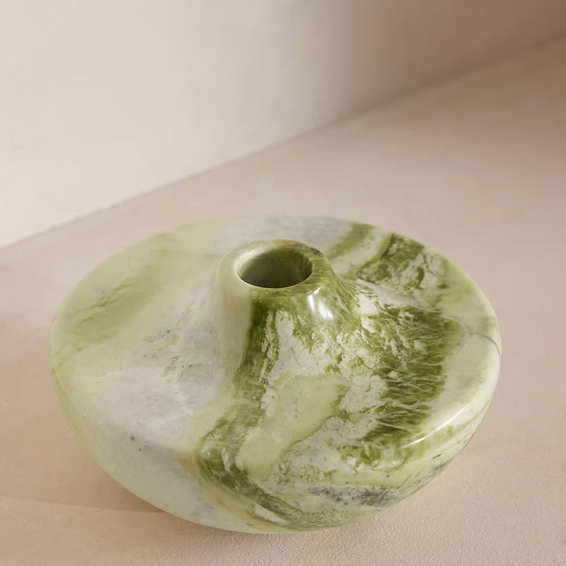 Alma Vase, H10cm, Green-1