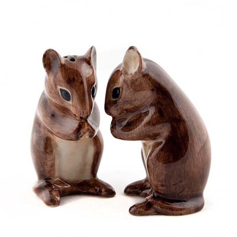 Harvest Mouse Salt & Pepper Shakers, H7cm, Brown-1