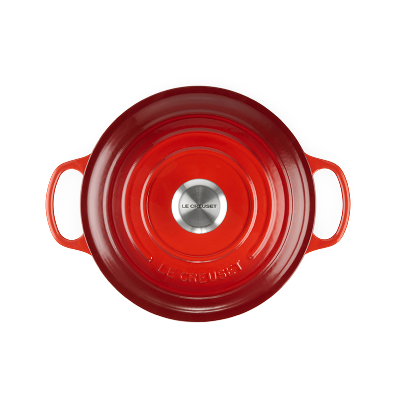 Signature Cast Iron Round casserole, 28cm - 6.7 litre, cerise-1