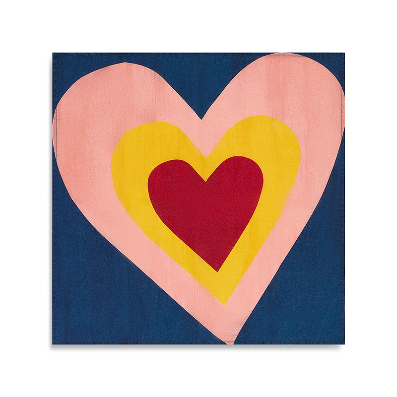 S&B Heart Linen Set of 6 Napkins, 50cm x 50cm, Multi-3