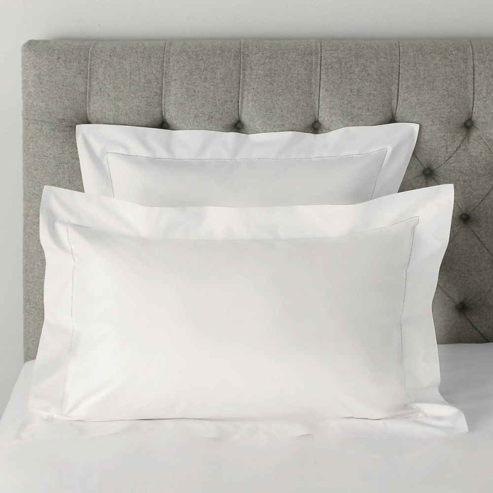 Pimlico - 720 Thread Count Egyptian Cotton Square oxford pillowcase, 65 x 65cm, White-0