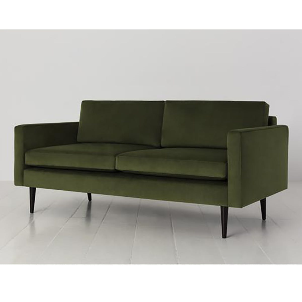 Model 01 2 Seater Velvet Sofa, Vine-0