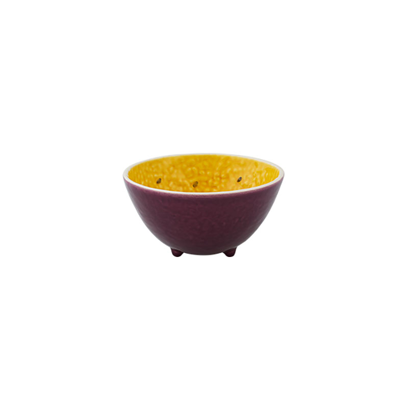 Tropical Fruits Passion Fruit Bowl, D14cm, Purple/Yellow-1