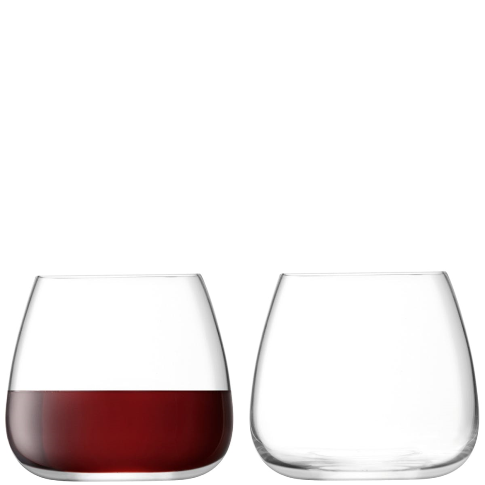 Wine Culture Pair of stemless wine glasses, 385ml, wine-0