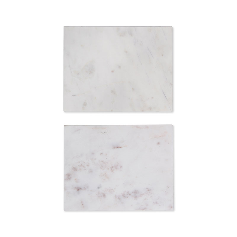 Marble Set of 2 Placemats, 20 x 26cm, White-1