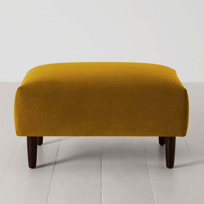 Model 05 Velvet Ottoman, Mustard-0