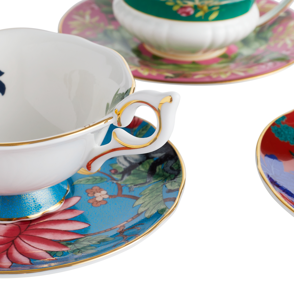 Wonderlust Set of 4 Tea Cup & Saucers, Floral-4