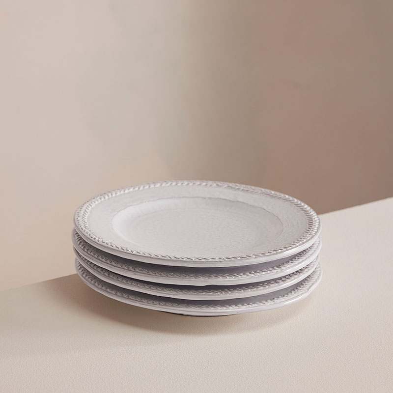 Hillcrest Set of 4 Side Plates D21cm, White-0