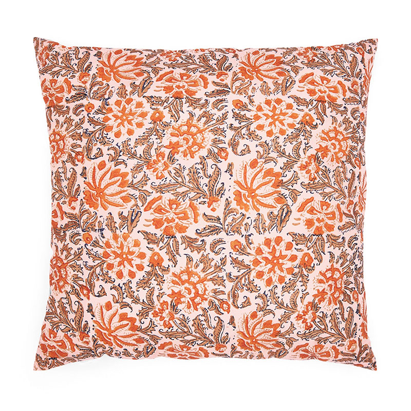 Zaha Silk Reversible Cushion, 45cm x 45cm, Orange / Purple-1