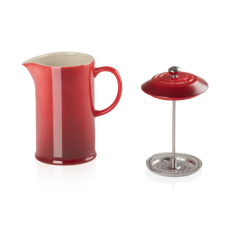 Stoneware Cafetiere, 1 litre, Cerise-3