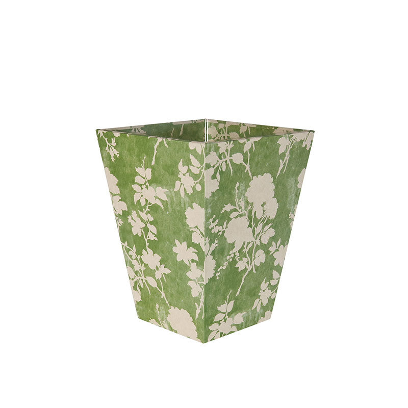 Flowerberry Waste Paper Basket, Green-1